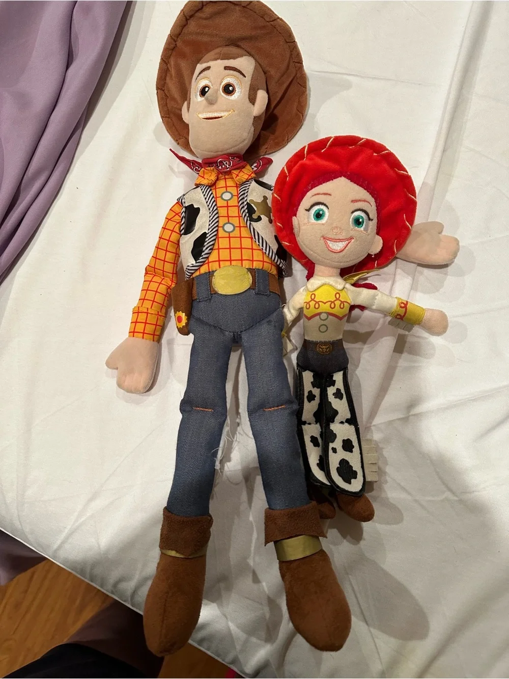 Disney Woody and Jessie Plush Duo in Brown, Red, Yellow and Blue